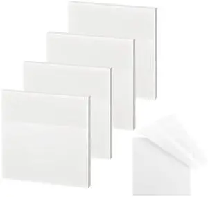 Transparent Sticky Notes - 3x3 inch Clear Sticky Notes Waterproof Self-Adhesive Translucent Sticky Note Pads for Books Annotation, See Through Sticky Note (200 Sheets) Transparent Sticky Notes - 3x3 inch Clear Sticky Notes Waterproof Self-Adhesive Translucent Sticky Note Pads for Books Annotation, See Through Sticky Note (200 Sheets)