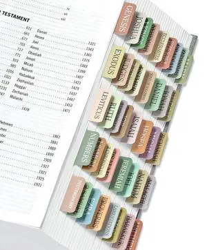 Bible Tabs, 75 Large Print Index Tabs for Women & Men Bible Tabs, 75 Large Print Index Tabs for Women & Men