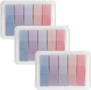 5 Light Pastel Colors, Transparent Sticky Tabs 5 Light Pastel Colors, Transparent Sticky Tabs