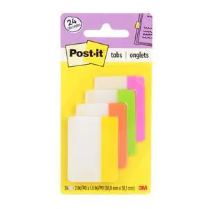 2 in. x 1.5 in., 4 Pads of Book Tabs in Assorted Bright Colors for Bookmarking, Annotating, Reading, and Reminders, Yellow, Pink, Orange, and Green (24 Total Count) 2 in. x 1.5 in., 4 Pads of Book Tabs in Assorted Bright Colors for Bookmarking, Annotating, Reading, and Reminders, Yellow, Pink, Orange, and Green (24 Total Count)