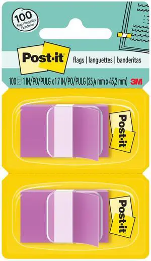 1 x 1.7 in, Purple, 2 Dispensers, 50 Flags/Dispenser 1 x 1.7 in, Purple, 2 Dispensers, 50 Flags/Dispenser