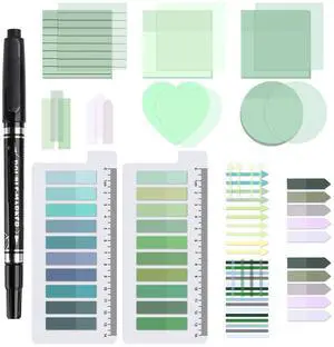 Sheets Transparent Sticky Notes, 3 x 3 inch Aesthetic Clear Lined Sticky Notes with Pen, Gradient Color Waterproof Self-Adhesive Annotation Tabs for Bible Journaling Sheets Transparent Sticky Notes, 3 x 3 inch Aesthetic Clear Lined Sticky Notes with Pen, Gradient Color Waterproof Self-Adhesive Annotation Tabs for Bible Journaling