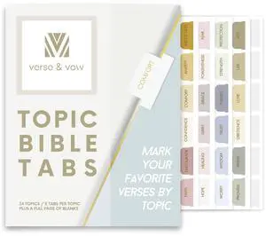 Topic Bible Tabs: 150 Tabs, 24 Topics for Verse Marking Topic Bible Tabs: 150 Tabs, 24 Topics for Verse Marking