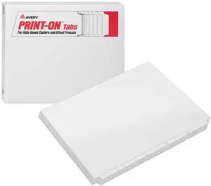 Double Reverse Collated Tab Dividers, Unpunched for Most Binding Systems, Printable with High-Speed Copiers and Offset Presses, White, 5 Tabs per Set Double Reverse Collated Tab Dividers, Unpunched for Most Binding Systems, Printable with High-Speed Copiers and Offset Presses, White, 5 Tabs per Set