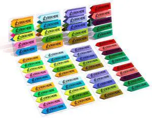 Sign Here Index Marker, Assorted Colors Sign Here Tabs Sign Post Here Index, Flags Vital Signs Sticky Notes for documents notebooks Contracts, Books,Files or Notary Supplies(4 Designs x 3) Sign Here Index Marker, Assorted Colors Sign Here Tabs Sign Post Here Index, Flags Vital Signs Sticky Notes for documents notebooks Contracts, Books,Files or Notary Supplies(4 Designs x 3)