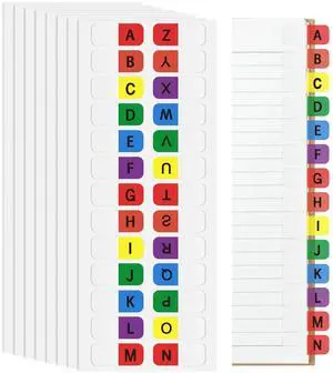 Alphabet Tabs, 208PCS Colorful Index Labels for Notebook & Files Alphabet Tabs, 208PCS Colorful Index Labels for Notebook & Files