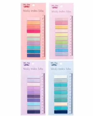 Colorful Sticky Tabs, 4 Sets, 800 pcs, Translucent Page Markers Colorful Sticky Tabs, 4 Sets, 800 pcs, Translucent Page Markers