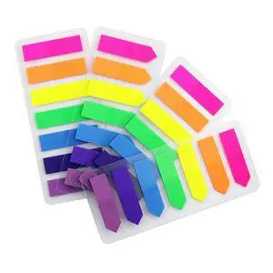 Neon Page Markers, 0.5x1.8 in, Self-Stick Flags, 7 Colors, 560 Pcs/4 Sets Neon Page Markers, 0.5x1.8 in, Self-Stick Flags, 7 Colors, 560 Pcs/4 Sets