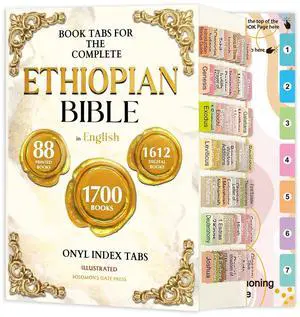 Tabs for Complete Ethiopian Bible in English, 72 Color Coded Laminated Tabs, 70 Books Chapter Tabs with 1 Placement Guide, Durable, Repositionable Tabs Tabs for Complete Ethiopian Bible in English, 72 Color Coded Laminated Tabs, 70 Books Chapter Tabs with 1 Placement Guide, Durable, Repositionable Tabs