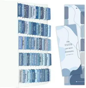 Earthy Blue Bible Tabs for Men/Women/Kids, Laminated Catholic Bible Index Tabs, Bible Study Journaling Supplies, Large Print for Old and New Testament, with 19 Blanks, Tear-Resistant & Waterproof Earthy Blue Bible Tabs for Men/Women/Kids, Laminated Catholic Bible Index Tabs, Bible Study Journaling Supplies, Large Print for Old and New Testament, with 19 Blanks, Tear-Resistant & Waterproof