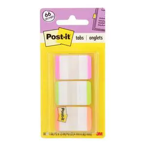 Sticky Tabs, 1 in. x 1.5 in., 3 Pads of Book tabs in Assorted Bright Colors for bookmarking, annotating, Reading, and Reminders, Orange, Green, and Pink Sticky Tabs, 1 in. x 1.5 in., 3 Pads of Book tabs in Assorted Bright Colors for bookmarking, annotating, Reading, and Reminders, Orange, Green, and Pink