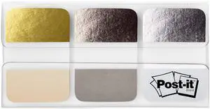 Tabs, Assorted Muted Metallic Colors, 60 Tabs/Pack, 1 in x 1.5 in Tabs, Assorted Muted Metallic Colors, 60 Tabs/Pack, 1 in x 1.5 in