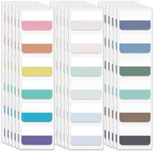 Sticky Index Tabs, Large Book Annotation Tabs - Page Markers Labels for Notebooks, Bible Study, Binder, File Folder, Planner and Journaling Supplies Sticky Index Tabs, Large Book Annotation Tabs - Page Markers Labels for Notebooks, Bible Study, Binder, File Folder, Planner and Journaling Supplies