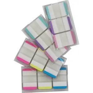Extra Thick Tabs Flags Assorted Bright, 1 x 1.5 in Sticky Tabs, Lined, Easy to Post, 4 On-The-Go Dispensers/Pack, 44 Tabs/Color, 264 Pages Total Extra Thick Tabs Flags Assorted Bright, 1 x 1.5 in Sticky Tabs, Lined, Easy to Post, 4 On-The-Go Dispensers/Pack, 44 Tabs/Color, 264 Pages Total