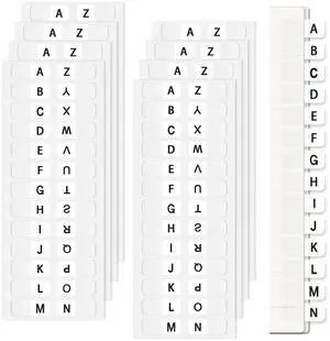Sticky Alphabet Tabs, Self-Adhesive Letter Index Stickers Sticky Alphabet Tabs, Self-Adhesive Letter Index Stickers