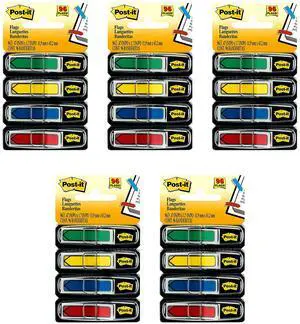 Arrow Flags, Assorted Primary Colors.47 in. Wide, 24/Dispenser, 4 Dispensers/Pack Arrow Flags, Assorted Primary Colors.47 in. Wide, 24/Dispenser, 4 Dispensers/Pack