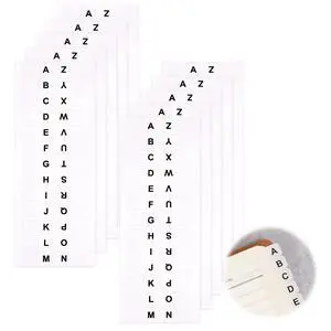 White Letters Tabs Sticky Alphabet Tabs, 260 Pcs Self Adhesive Page Tabs Alphabetical Tabs Indexes for Books, Dictionary, Notes, File White Letters Tabs Sticky Alphabet Tabs, 260 Pcs Self Adhesive Page Tabs Alphabetical Tabs Indexes for Books, Dictionary, Notes, File
