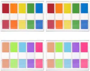 Sticky Tabs 500 Pcs (1.77 * 0.47 in),Fluorescent Pop Up Book Tabs, Adhesive Index Tabs for Annotating Books, Page Marker Flags, Reusable for School, Binder, Office, 4 Dispensers Sticky Tabs 500 Pcs (1.77 * 0.47 in),Fluorescent Pop Up Book Tabs, Adhesive Index Tabs for Annotating Books, Page Marker Flags, Reusable for School, Binder, Office, 4 Dispensers