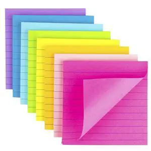 Lined Sticky Notes 4x4 Bright Stickies Lined Sticky Notes 4x4 Bright Stickies