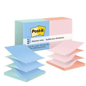 Pop-up Notes, 3 x 3 in, Assorted Alternating Colors, 12 Pads Pop-up Notes, 3 x 3 in, Assorted Alternating Colors, 12 Pads