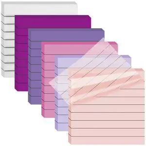 Transparent Sticky Notes Lined 300 Sheets 3"X3" Purple PET Material Transparent Sticky Notes Lined 300 Sheets 3"X3" Purple PET Material