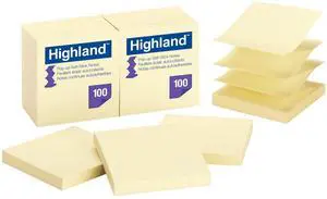 Pop-up Notes, 3 in x 3 in, Yellow, 12 Pads/Pack Pop-up Notes, 3 in x 3 in, Yellow, 12 Pads/Pack