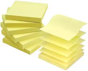 Pop Up Sticky Notes 3x3 in, Yellow, 6 Pads, 100 Sheets, Refills Pop Up Sticky Notes 3x3 in, Yellow, 6 Pads, 100 Sheets, Refills