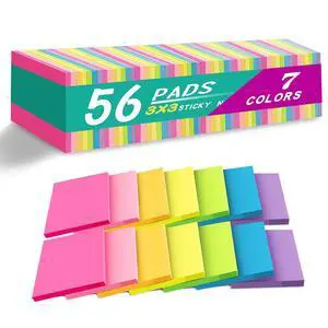 Sticky Notes Bulk 3x3 in Post Bright Stickies Colorful Memo Pads Sticky Notes Bulk 3x3 in Post Bright Stickies Colorful Memo Pads