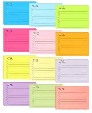 Pads to Do List Sticky Notes, 504 Sheets, 3x4 Inch with Line Adhesive Memo, 12 Bright Multi Colors Lined Self-Stick Note Pads, to Do List Notepad, Easy to Use for Home, Office, Notebook Pads to Do List Sticky Notes, 504 Sheets, 3x4 Inch with Line Adhesive Memo, 12 Bright Multi Colors Lined Self-Stick Note Pads, to Do List Notepad, Easy to Use for Home, Office, Notebook