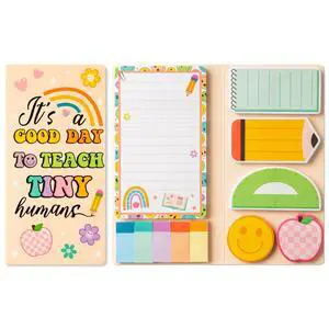 Sticky Notes Set - 550 Sheets Memo Writing Pad, Retro Teacher Design Sticky Notes Set - 550 Sheets Memo Writing Pad, Retro Teacher Design