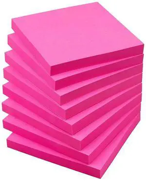 Sticky Notes 3x3 in, Self-Adhesive, 8 Pads, 80 Sheets/Pad (Rose Red) Sticky Notes 3x3 in, Self-Adhesive, 8 Pads, 80 Sheets/Pad (Rose Red)