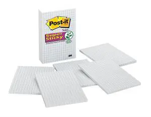 Super Sticky Notes, 4 x 6 in, Assorted Brights, 6 Lined Pads Super Sticky Notes, 4 x 6 in, Assorted Brights, 6 Lined Pads