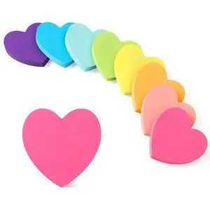 Heart Sticky Notes 8 Colors 800 Sheets Office School Teacher Supplies Heart Sticky Notes 8 Colors 800 Sheets Office School Teacher Supplies