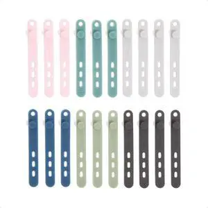 Silicone Cord Organizer Cable Clips, Set of 20, Cable Management Silicone Cord Organizer Cable Clips, Set of 20, Cable Management