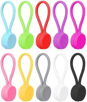Reusable Magnetic Cable Ties Magnetic Cable Ties Silicone Cable Straps Wire Organizer for Earphone Phone Charger Audio Cable 10 Colors Silicone Cable Clips for Office, School, Home Reusable Magnetic Cable Ties Magnetic Cable Ties Silicone Cable Straps Wire Organizer for Earphone Phone Charger Audio Cable 10 Colors Silicone Cable Clips for Office, School, Home