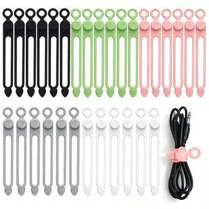 Silicone Cable Ties Reusable Wire Organizer Straps Silicone Cable Ties Reusable Wire Organizer Straps