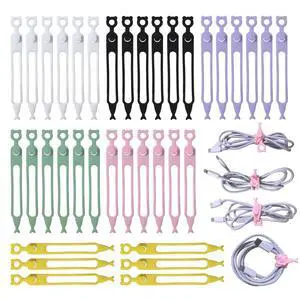36PCS Silicone Cable Ties,Reusable Weatherproof Travel Cable Organizer,High Elasticity Wraps for Bundling Earphone,Phone Charger,Computer Cords,Wire Straps in Home,Office,Kitchen,School 36PCS Silicone Cable Ties,Reusable Weatherproof Travel Cable Organizer,High Elasticity Wraps for Bundling Earphone,Phone Charger,Computer Cords,Wire Straps in Home,Office,Kitchen,School