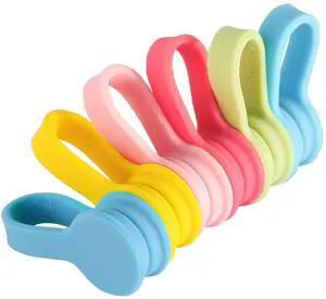 Magnetic Cable Ties 6-Pack,Silicone Magnetic Cord Ties,Macaron Color Magnetic Cable Ties 6-Pack,Silicone Magnetic Cord Ties,Macaron Color