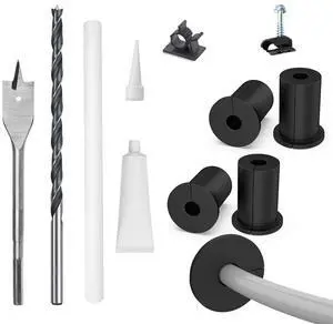 Starlink Cable Routing kit for 3/4inch Wall Hole,4PCS starlink Wall Grommets Accessories for Cables Pass Through mounting kit Including 3/4 Spade Drill bit,Wall Wires cilps and Cable Routing Tool Starlink Cable Routing kit for 3/4inch Wall Hole,4PCS starlink Wall Grommets Accessories for Cables Pass Through mounting kit Including 3/4 Spade Drill bit,Wall Wires cilps and Cable Routing Tool