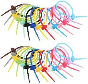 Colorful Silicone Ties Bag Clip, Reusable Rubber Zip Ties Multi Purpose Rubber Twist Tie Household Twist Straps for Home Office Kitchen Cord Organizer Food Bag Sealing Tie 8 Inch Colorful Silicone Ties Bag Clip, Reusable Rubber Zip Ties Multi Purpose Rubber Twist Tie Household Twist Straps for Home Office Kitchen Cord Organizer Food Bag Sealing Tie 8 Inch