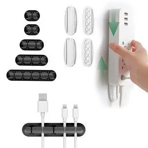 Cable Clips X 2 Pack Self Adhesive Power Strip Holder, Cable Management Cord Organizer for Organizing USB Cable/Power Cord/Wire, Desktop Socket Hanging Wall Mount Fixator for Home Office Cable Clips X 2 Pack Self Adhesive Power Strip Holder, Cable Management Cord Organizer for Organizing USB Cable/Power Cord/Wire, Desktop Socket Hanging Wall Mount Fixator for Home Office