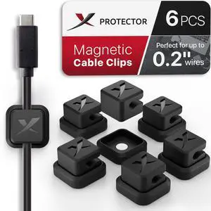 Magnetic Cable Holders X-Protector 6 PCS - Premium Cable Clips - Self-Adhesive Cable Holder for Car - Cord Organizer for Desk - Cable Organizer - Black Wire Organizer - Cord Management for Wires! Magnetic Cable Holders X-Protector 6 PCS - Premium Cable Clips - Self-Adhesive Cable Holder for Car - Cord Organizer for Desk - Cable Organizer - Black Wire Organizer - Cord Management for Wires!