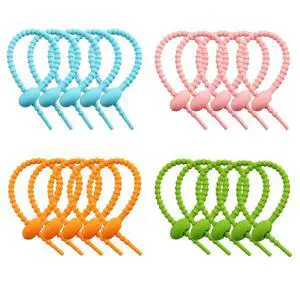 Colorful Reusable Silicone Cable Tie Straps Zip Ties Adjustable Bag Clip Bread Tie Bag Sealing Clips Colorful Reusable Silicone Cable Tie Straps Zip Ties Adjustable Bag Clip Bread Tie Bag Sealing Clips