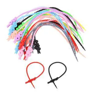 Silicone Cable Ties, Reusable Zip Ties Strips Twist Tie, Cable Cord Wraps Management Organizer for Home Office Kitchen Food Bag, Mixed Colors Silicone Cable Ties, Reusable Zip Ties Strips Twist Tie, Cable Cord Wraps Management Organizer for Home Office Kitchen Food Bag, Mixed Colors