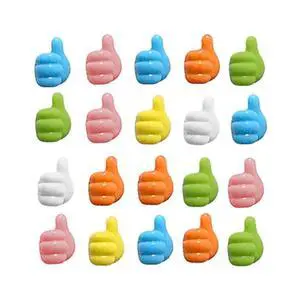 Cable Clips, Fun Cord Holders, Silicone Thumb Wall Hooks, Cord Organizer for Desk Wall Car Nightstand, Cord Clips, Wire Holders, Phone USB Charger Cable Management, Key Hanger Cable Clips, Fun Cord Holders, Silicone Thumb Wall Hooks, Cord Organizer for Desk Wall Car Nightstand, Cord Clips, Wire Holders, Phone USB Charger Cable Management, Key Hanger