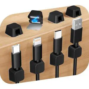 Magnetic Cord Holder,Magnetic Cable Clips, Charger Cord Holders for USB Type-C Earphone Wires, Multipurpose Cable Management Cord Organizer for Desk Nightstand Car Office(Black) Magnetic Cord Holder,Magnetic Cable Clips, Charger Cord Holders for USB Type-C Earphone Wires, Multipurpose Cable Management Cord Organizer for Desk Nightstand Car Office(Black)