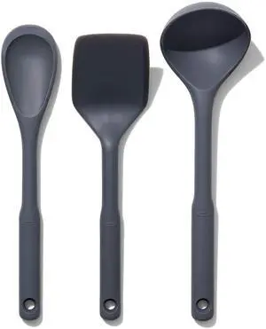 Good Grips 3-Piece Silicone Utensil Set, Gray, One size Good Grips 3-Piece Silicone Utensil Set, Gray, One size