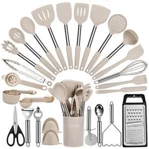 Free Silicone Kitchen Utensils Set Stainless Steel Handles Free Silicone Kitchen Utensils Set Stainless Steel Handles