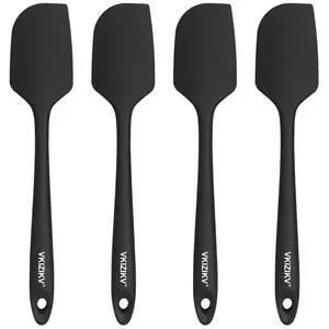 Silicone Spatula Set, 11.4 In, 600°F Heat Resistant (Black) Silicone Spatula Set, 11.4 In, 600°F Heat Resistant (Black)