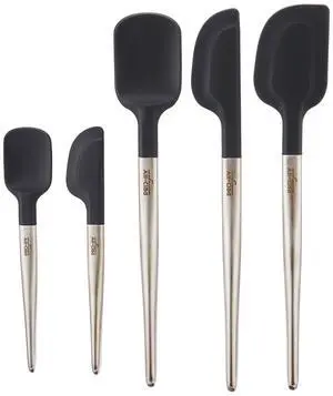 Specialty Silicone Kitchen Gadgets 5 Piece Set, Spatulas Kitchen Tools, Kitchen Hacks Black Specialty Silicone Kitchen Gadgets 5 Piece Set, Spatulas Kitchen Tools, Kitchen Hacks Black